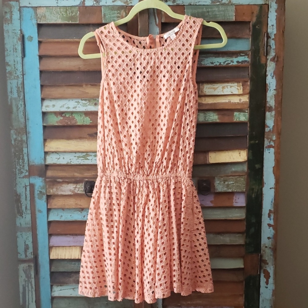 Ella Moss pink eyelet Dress XS